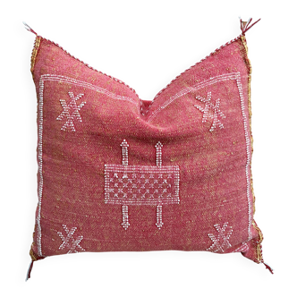 Cactus silk cushion cover: Handwoven Moroccan Sabra cushion