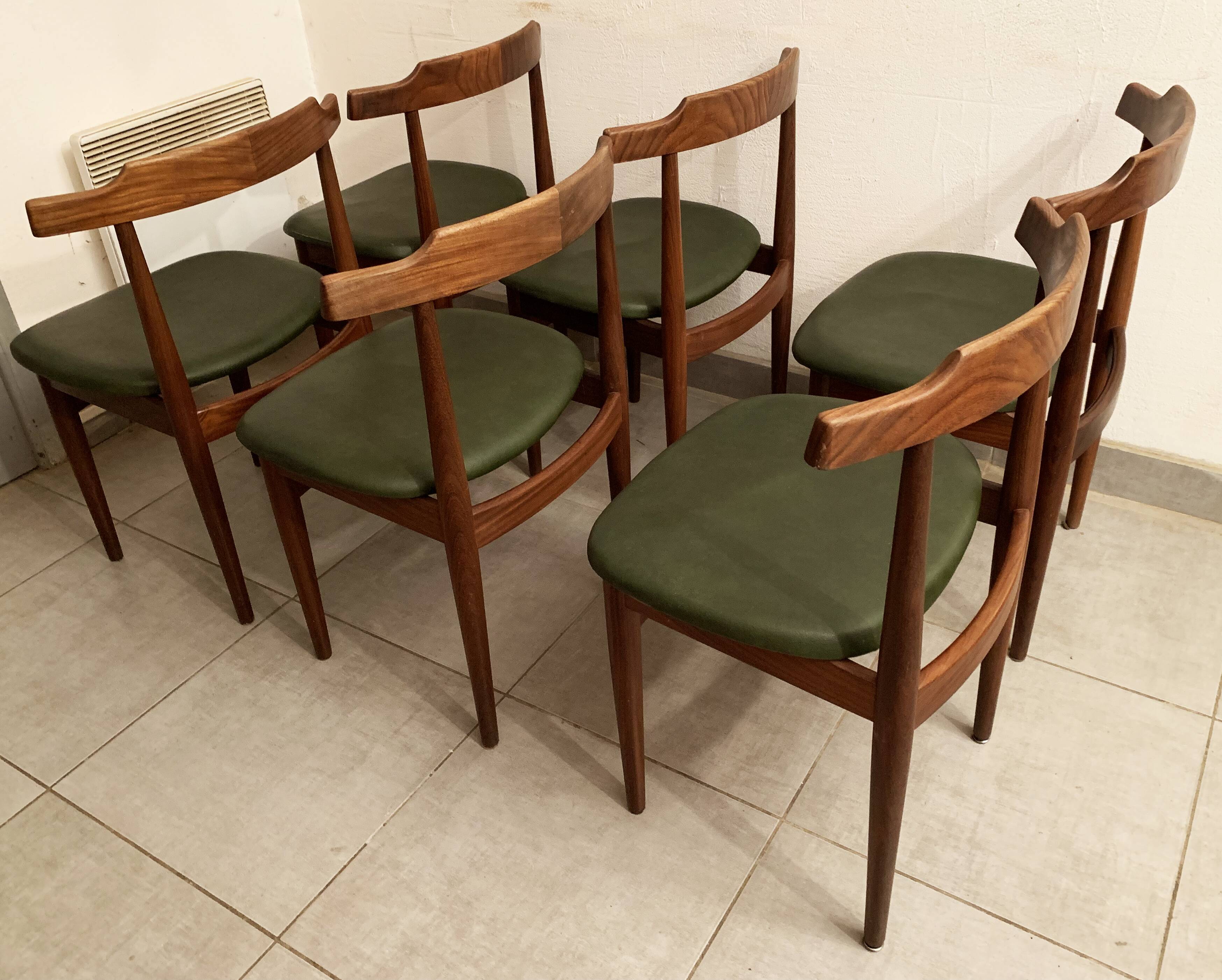 Ensemble de 6 chaises danoises de Hans Olsen pour le fabricant Frem Røjle