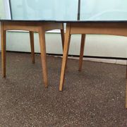 Lot of 3 Formica and Wood Bistro Tables - 1950 - 1960