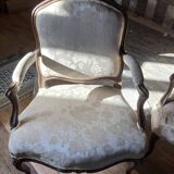 Louis XV period sofa and two armchairs