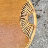 Round rattan coffee table 1960