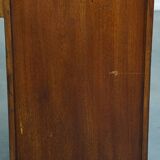 Antique wooden English desk from the late 19th century with a leather top