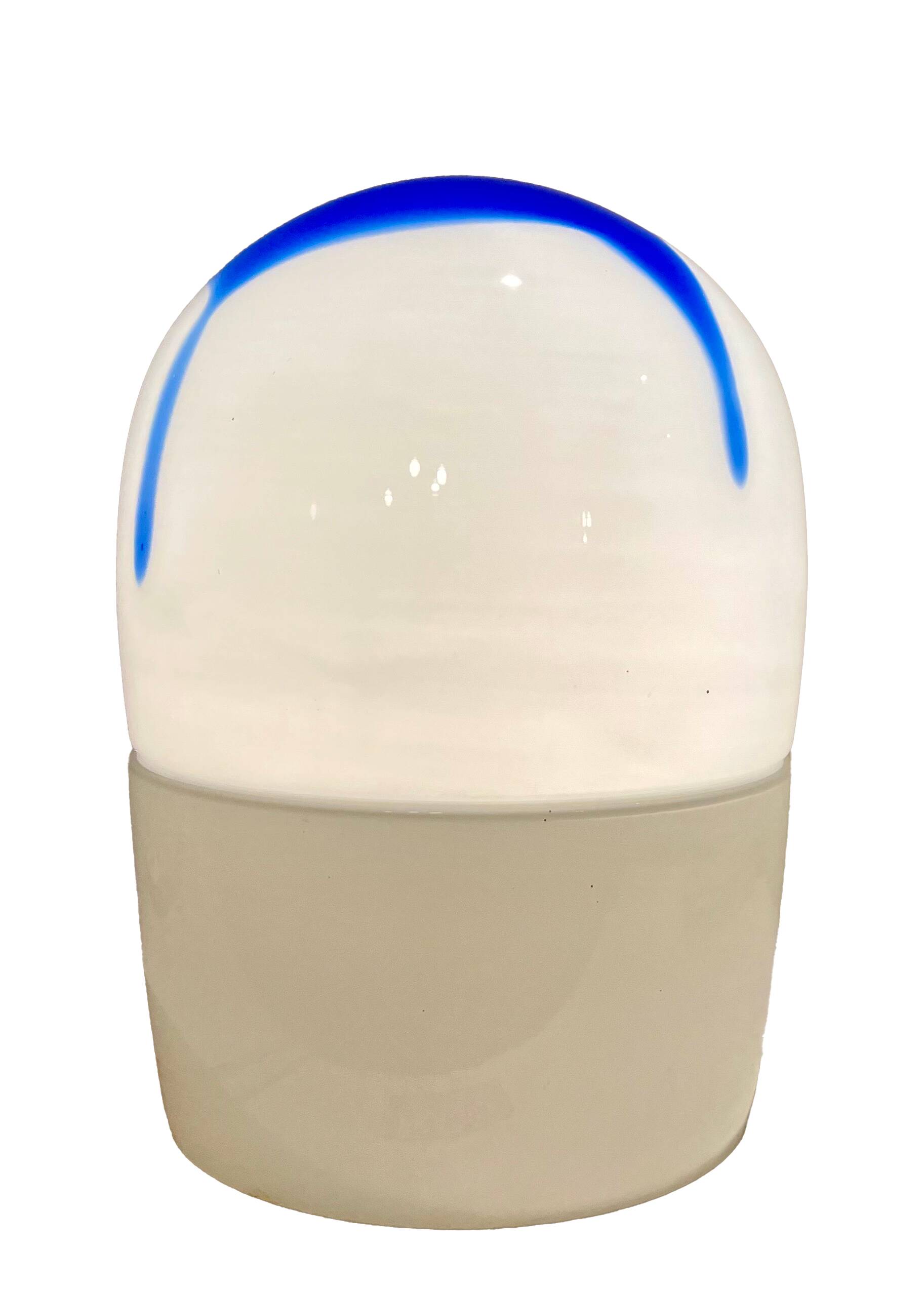 Italian glass lamp & blue stain