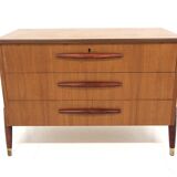 Scandinavian teak chest of drawers, Bröderna Gustavssons, Markaryd, Sweden, 1950