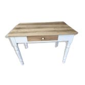 Solid wood farmhouse table