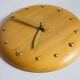 Bliss Alcester England wood and brass wall clock, 1994