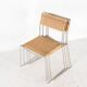 Suite de 4 chaises en osier et chrome
