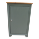 Vintage jam jar enhanced in smoky green, wooden tray.