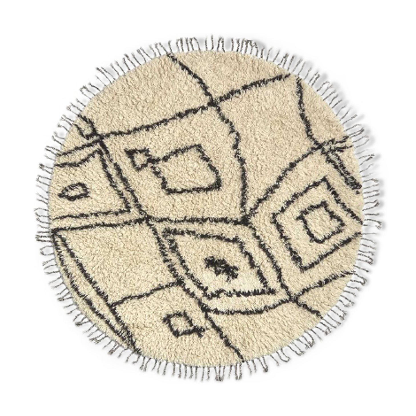 Round Berber carpet 150 cm