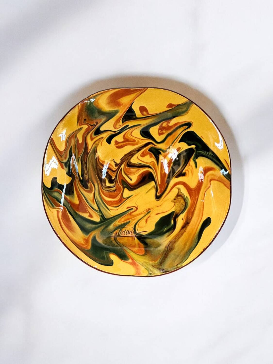 Vintage mixed terracotta bowl