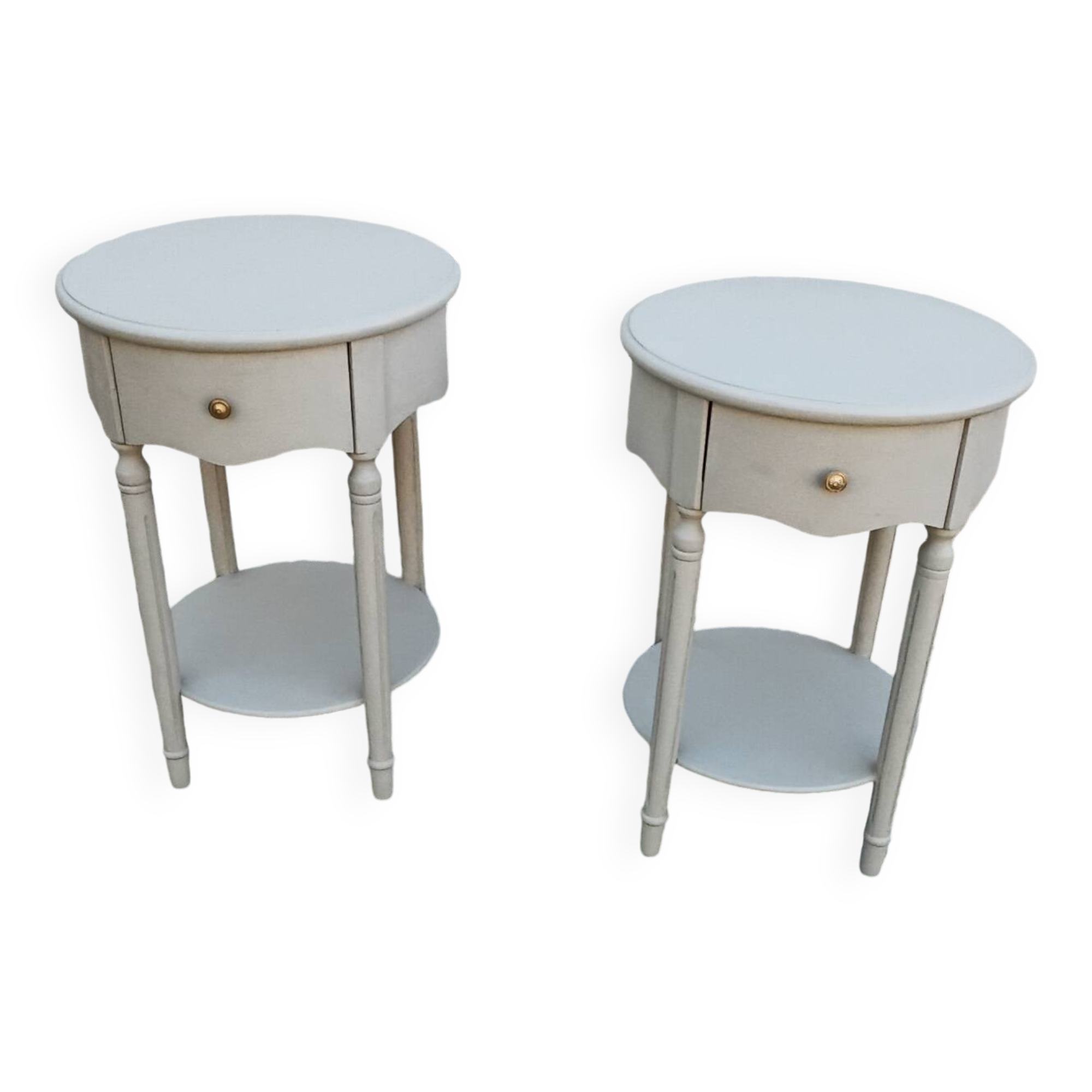 Large round bedside tables