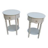 Large round bedside tables