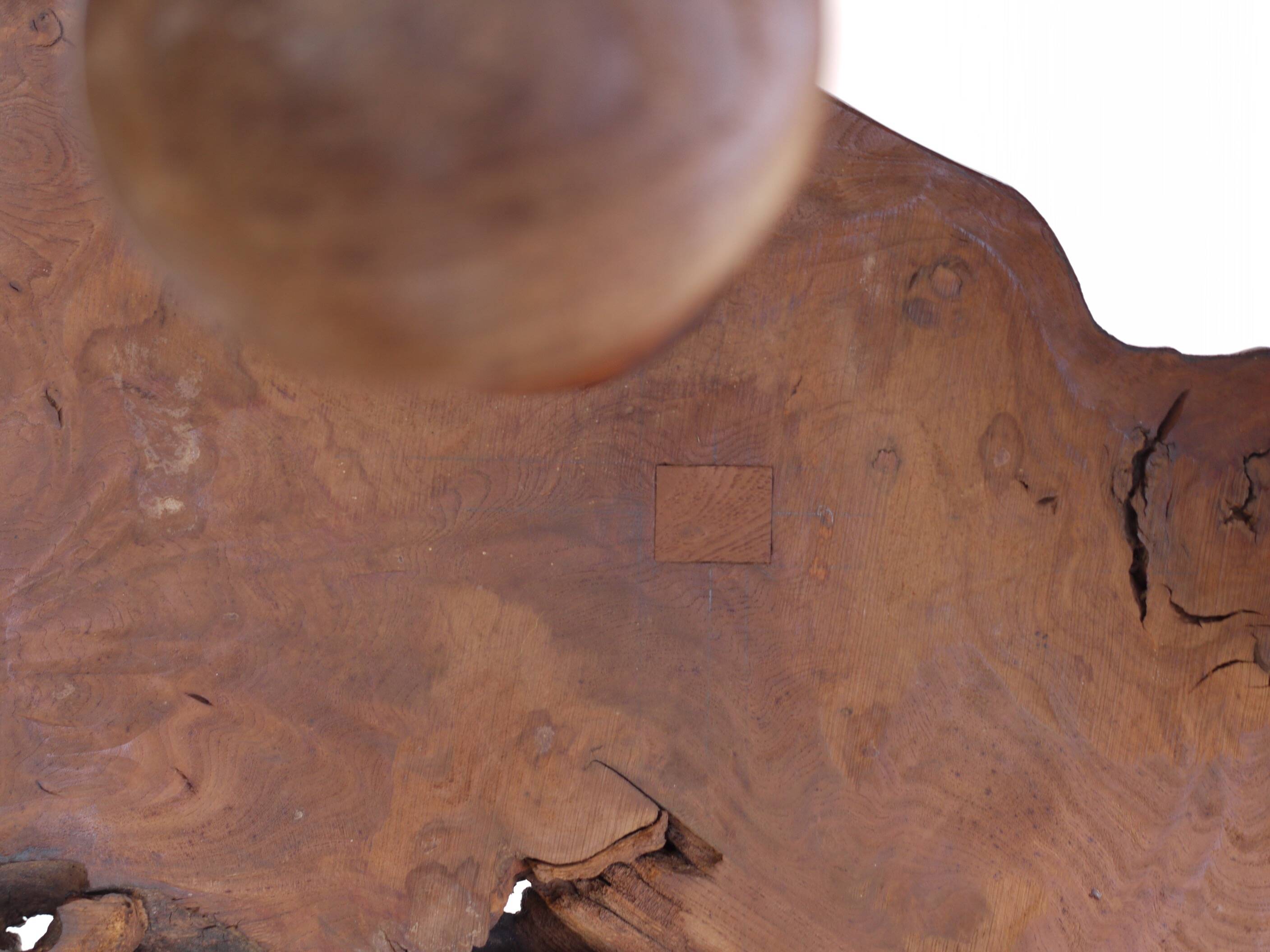 Japanese Showa Period Bamboo and Elm wood Coffee Table, 1960s