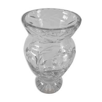 Vase en cristal taillé des années 1950