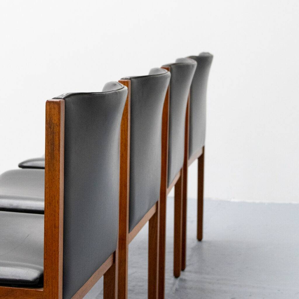 Italian Dining chair set by Tito Agnoli