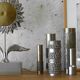 Set of 5 brutalist steel vases