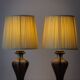 Pair of Art Deco Ceramic Table Lamps, Flambé Glaze, Belgium, 1920s, New Lampshades