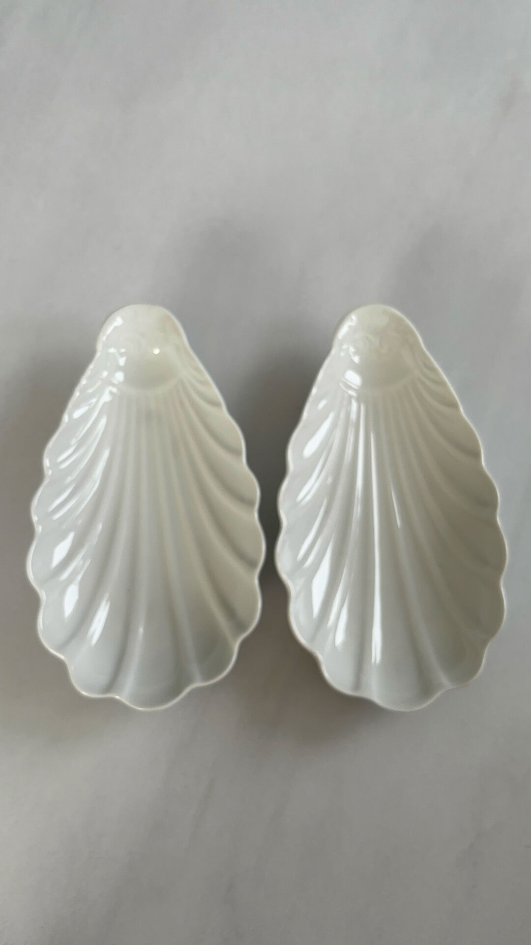 Set of 2 small Pillivuyt porcelain dishes – C-shaped bowls