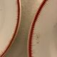 Set of 8 hollow plates made of ancient red earthenware Digoin Sarreguemines