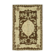 Tapis beige oriental fait à la main des années 1960 148 cm x 228 cm