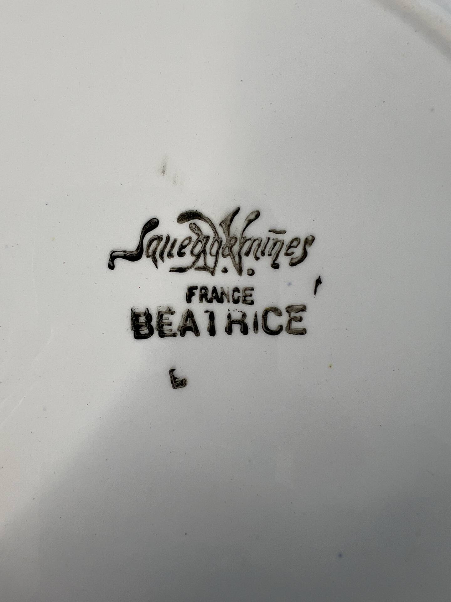 Presentation plate Sarreguemines collection Béatrice 26.5cm