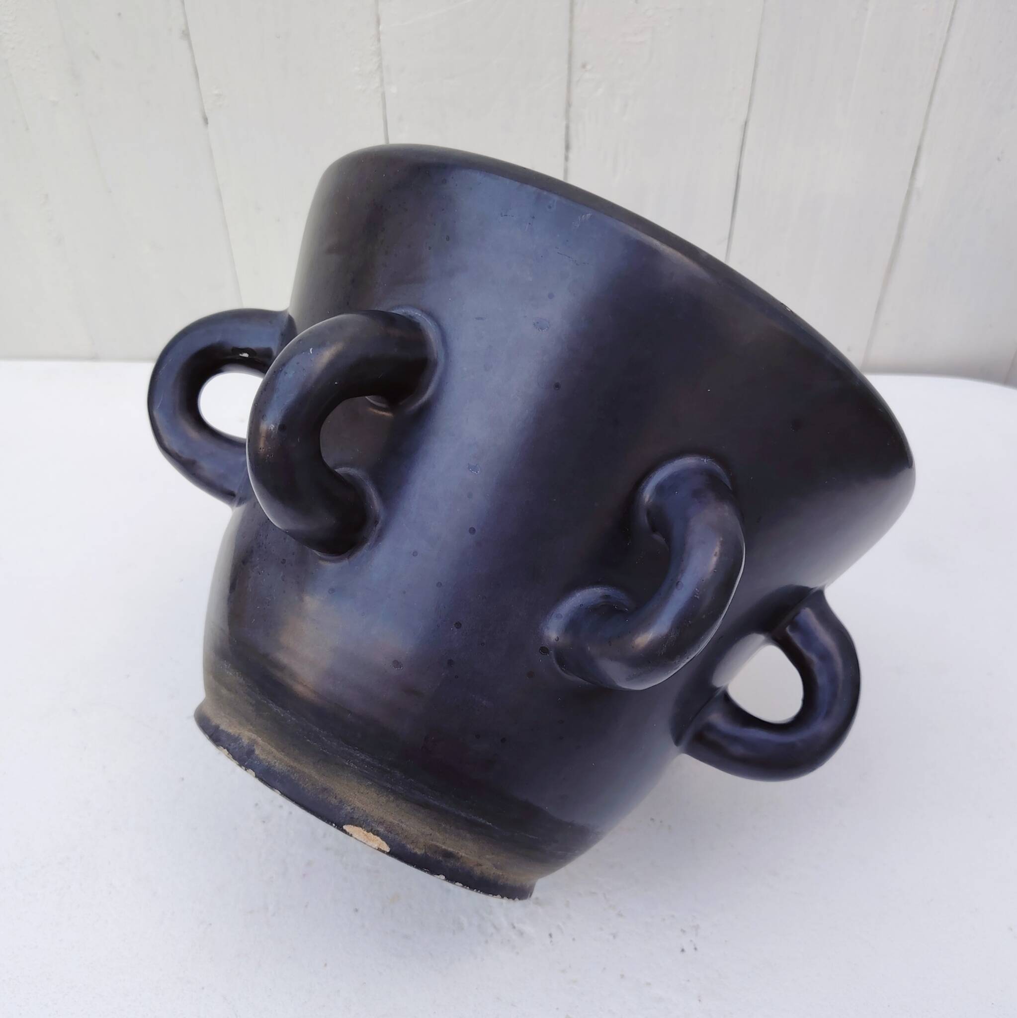 Large ceramic cache pot Accolay, vintage