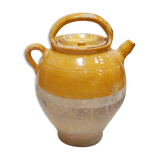 Old gargoulette pot in glazed terracotta