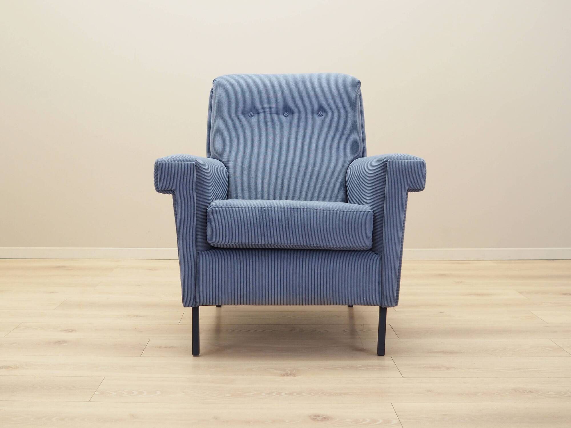 Blue armchair, Italian design, 1970s, production: Italy