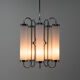 5-flamming tubular bauhaus chandelier, 1930s