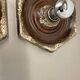 Modernist fat lava ceramic wall lamps by Pan Ceramics, Germany, 1970s, set of 2