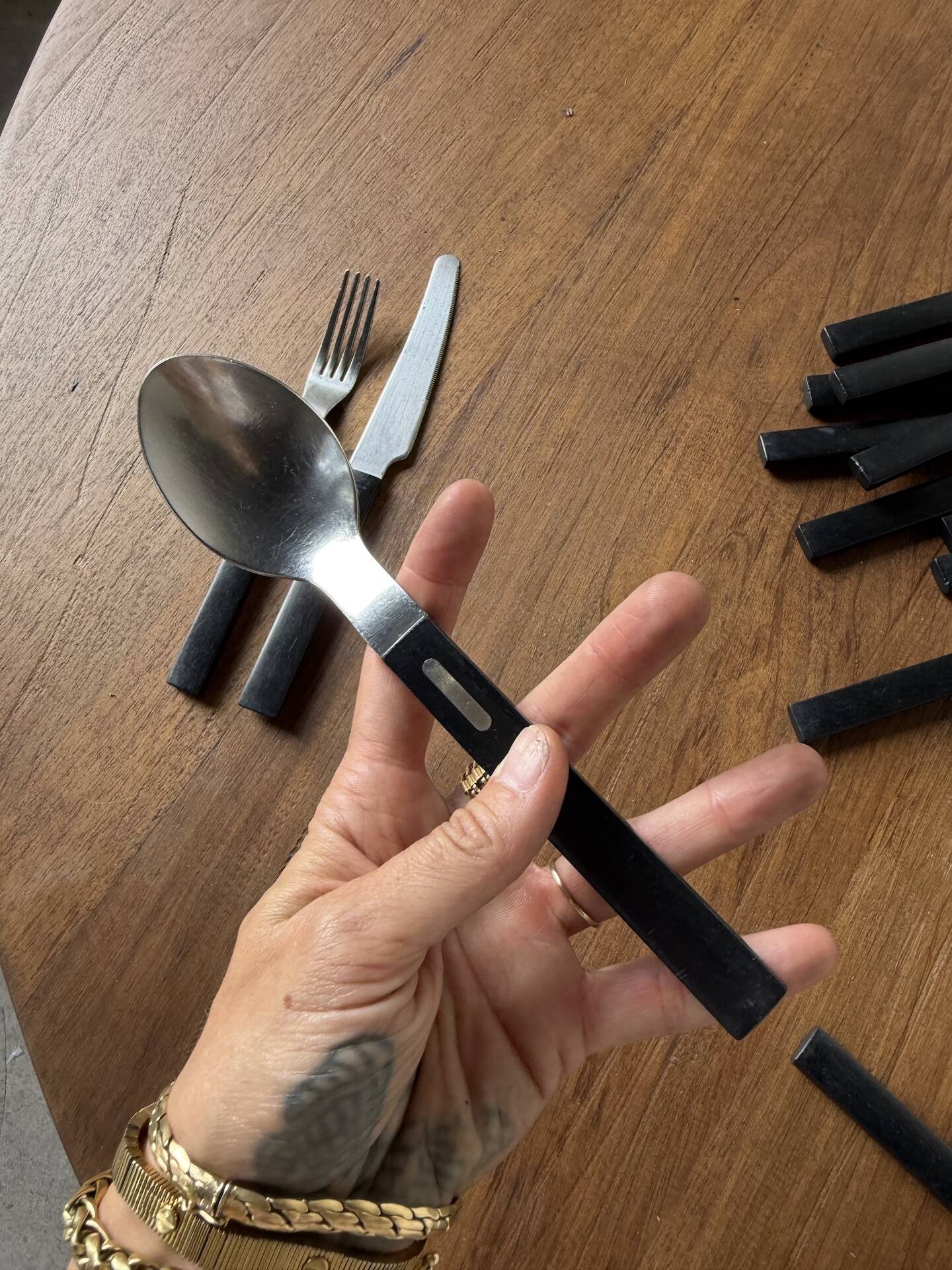 Lot of vintage Ikea cutlery by Olle Gyllang.