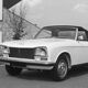 Large framed photograph of a Peugeot 304 convertible