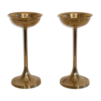 Pair of Danish brass candlesticks
