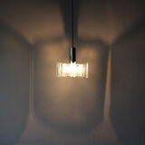 Kaiser ice glass hanging lamp 1970