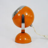 Orange eyeball desk lamp, orientable globe. Year 60 70