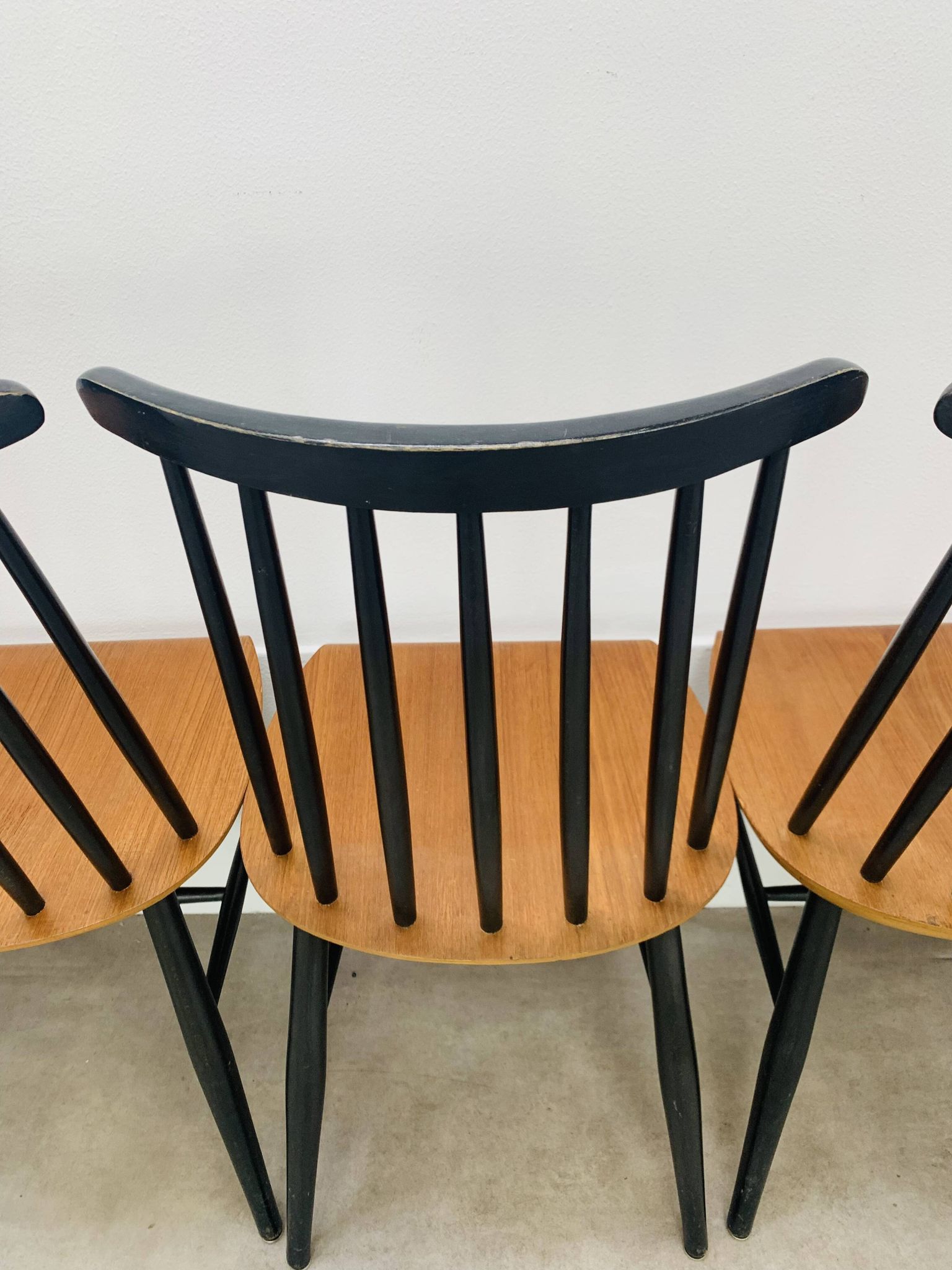 6 chaises Fanett par Ilmari Tapiovaara, scandinave, années 60