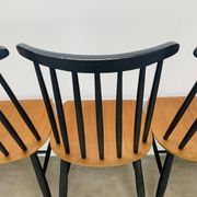 6 chaises Fanett par Ilmari Tapiovaara, scandinave, années 60