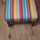 Jacques Leleu fabric footrest redone
