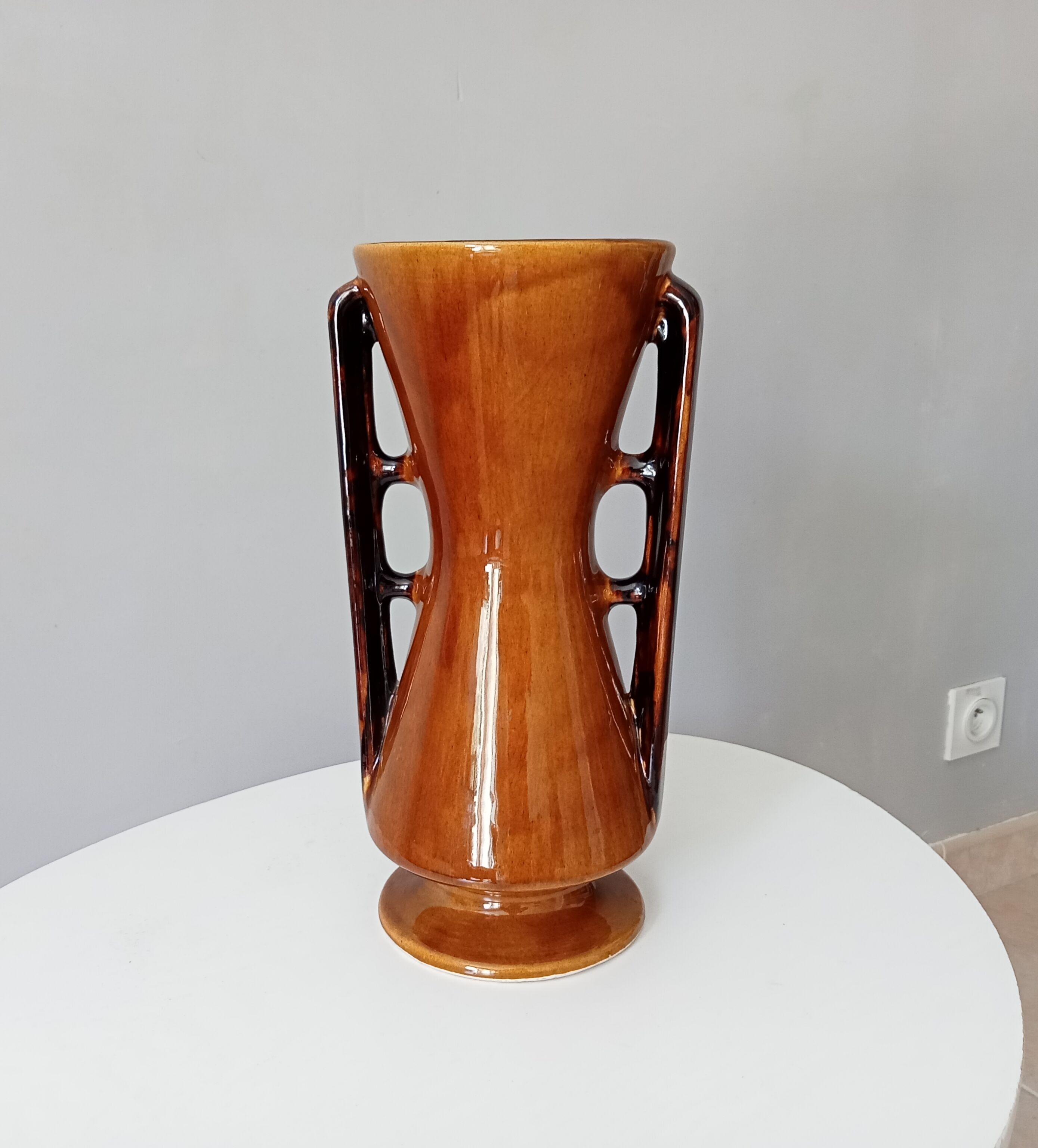 Vintage ceramic amphora vase