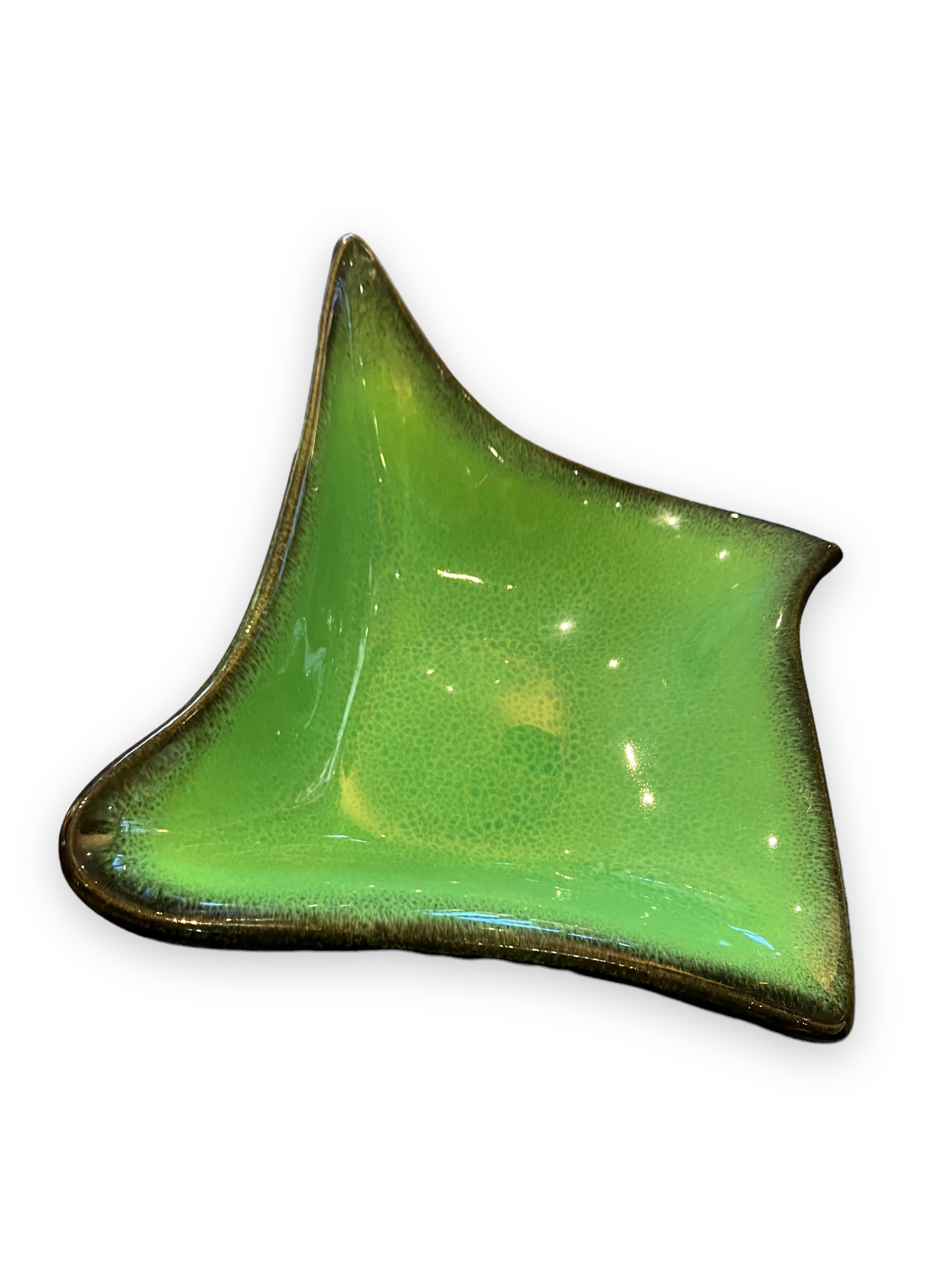 Ceramidi cup in varnished ceramic green and black mordorée