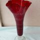 Red glass vase