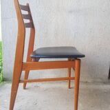 Scandinavian wood and leatherette chair
