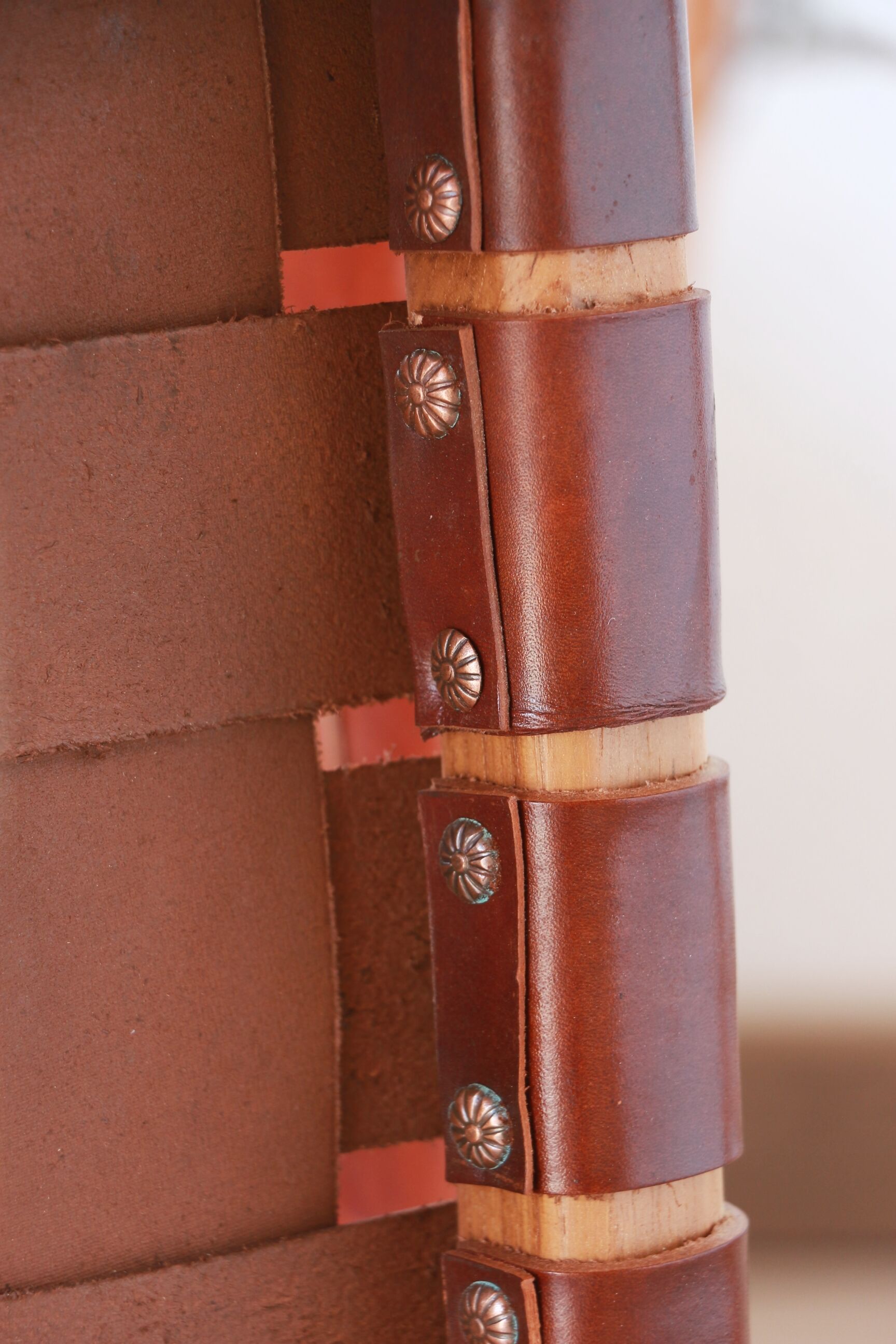 Pair of Teak & Leather heaters - model "Los Angeles" - Olivier de Schrijver