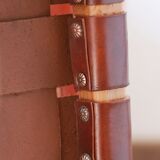 Pair of Teak & Leather heaters - model "Los Angeles" - Olivier de Schrijver