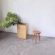 Golden oak tripod stool