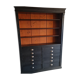Industrial furniture loom shelf with drawers black patina