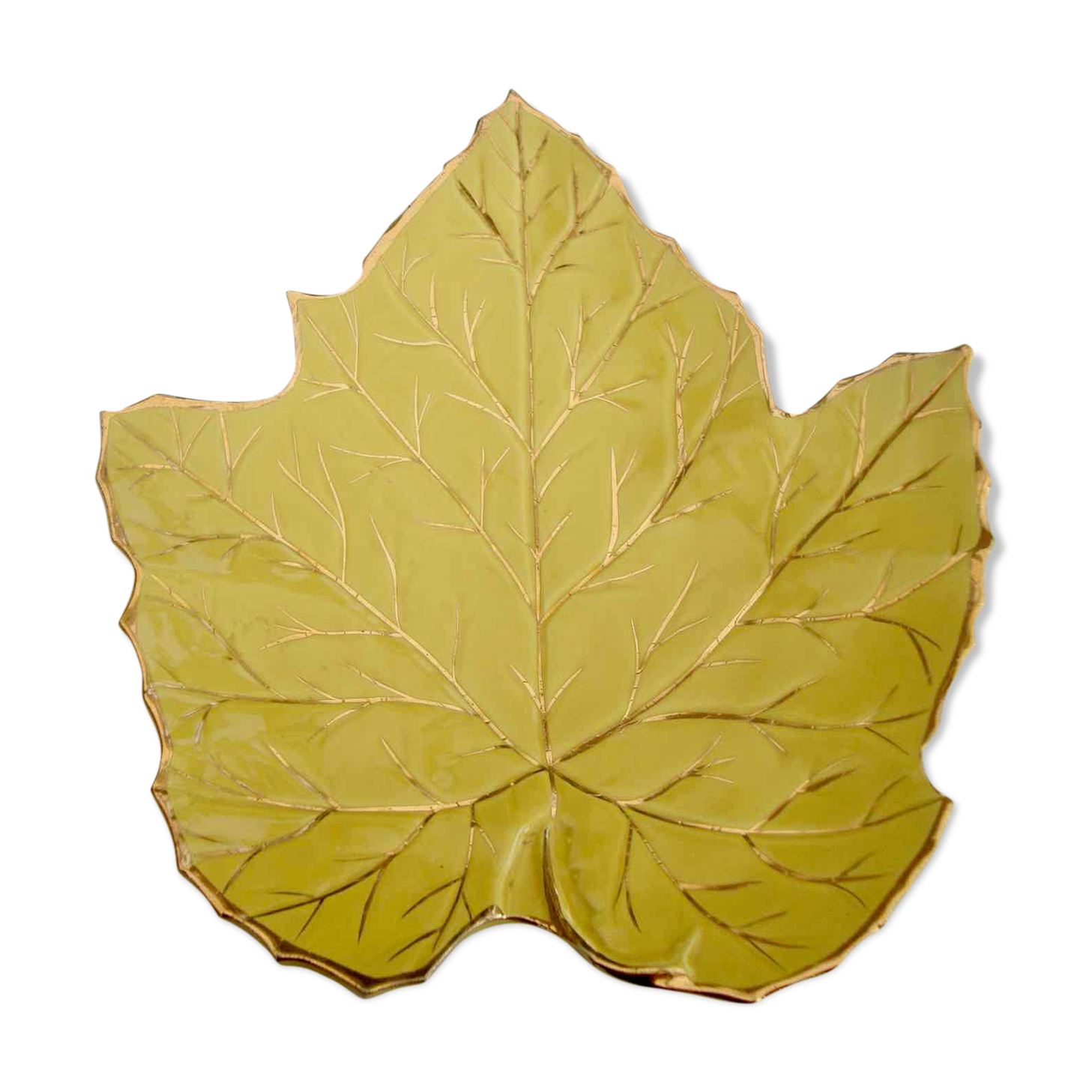 Trinket plate plane tree leaf