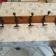 Old coat rack with 5 hooks