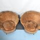 Set of two round velvet armchairs from 50s