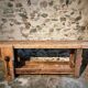 Antique French carpenter's workbench in oak and beech, circa 1900